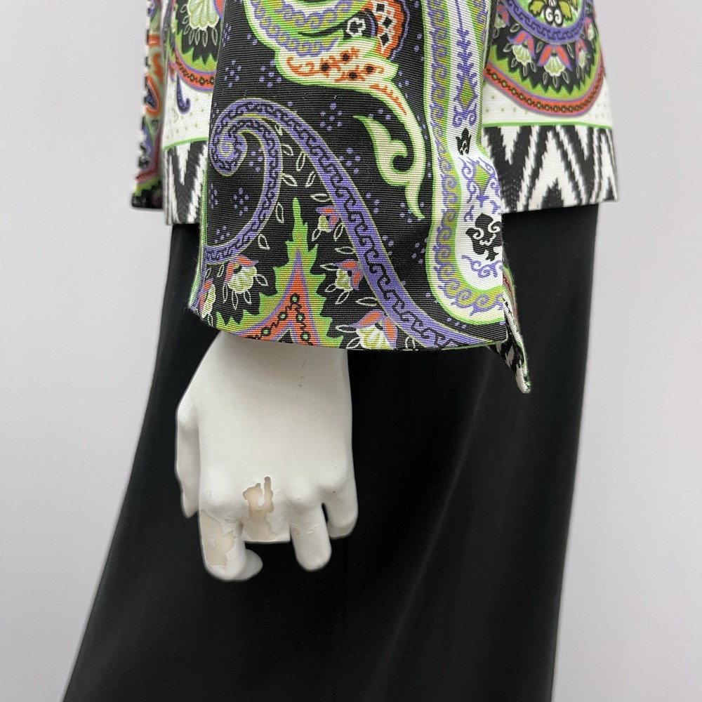 Etro Milano Jacket Multi Color FLoral & Paisley Print Suze 38 XS - Picture 4 of 6